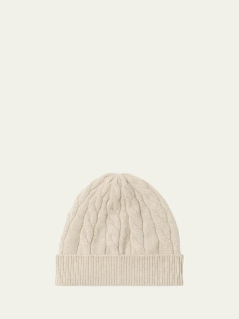 Cedar Cable-Knit Cashmere Beanie