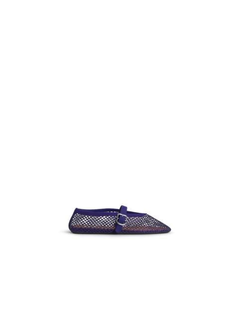 BALLET FLATS IN STRASS FISHNET