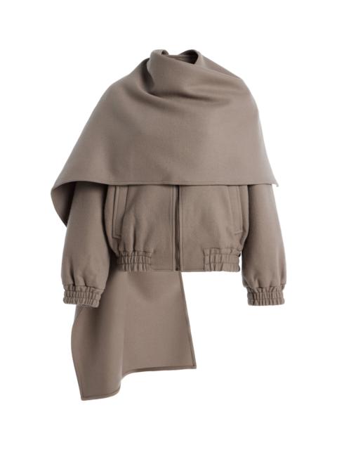 Tuli Wool-Blend Scarf Jacket brown