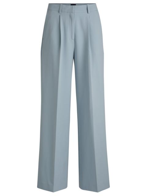WIDE-LEG TROUSERS IN STRETCH FABRIC