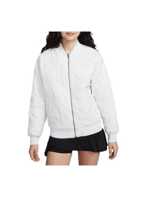 (WMNS) Nike Reversible Varsity Bomber Jacket 'White' DV7877-025