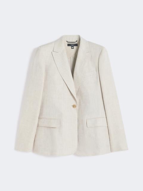 Linen canvas blazer - ECRU