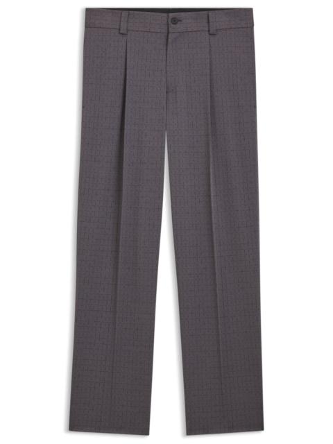CHECKED MODERN-FIT TROUSERS IN STRETCH CLOTH