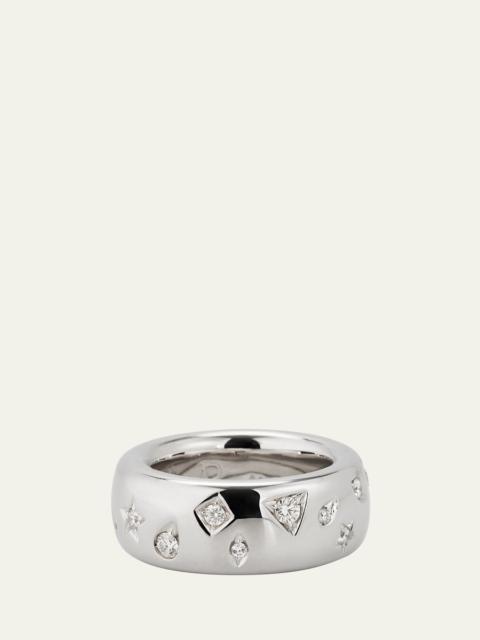 18K White Gold Iconica Ring with Fancy Set Diamonds