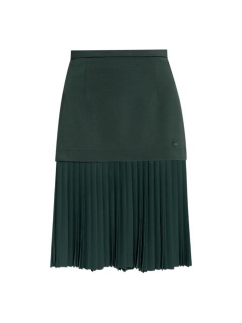 logo-patch pleated skirt
