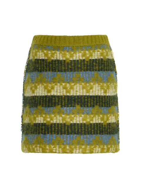 Salkantay Alpaca-Wool Mini Skirt green