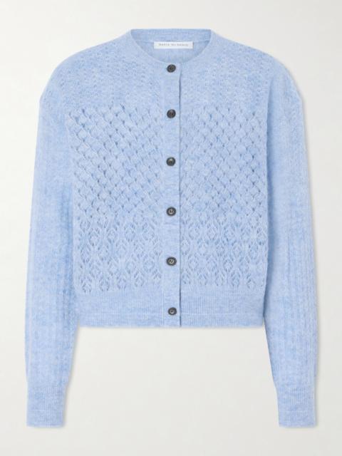 Pointelle-knit Cardigan