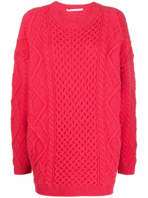 Aran crew neck jumper