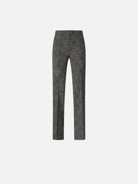 HIGH-WAISTED FLANNEL TROUSERS