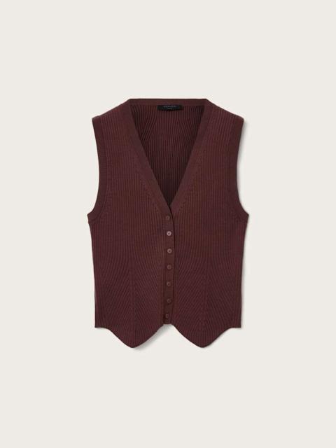 CRUZ RIBBED KNITTED VEST