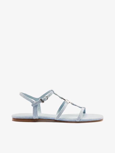 Hana Flat Sandal Maya Denim