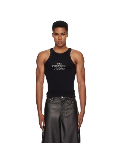 Black 'I'm Perfect You Adjust' Tank Top