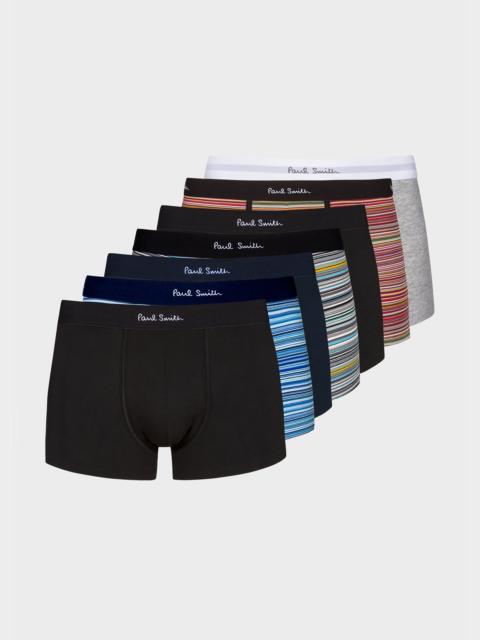 'Signature Stripe' Mixed Boxer Briefs Seven Pack