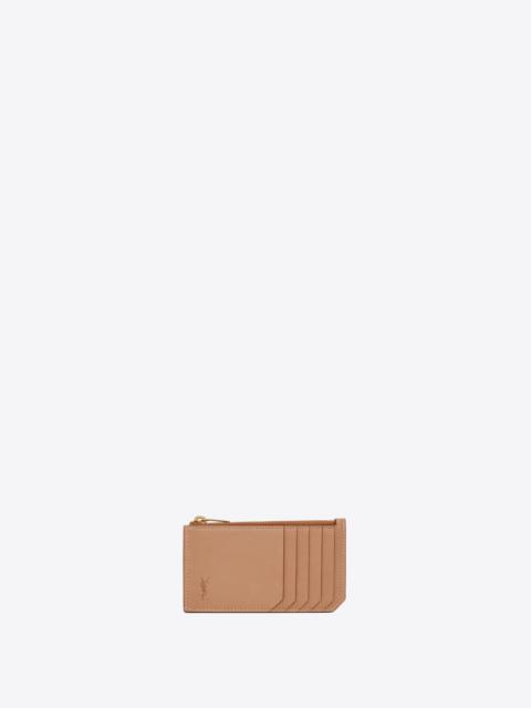 cassandre shadow saint laurent fragments zipped card case in smooth leather
