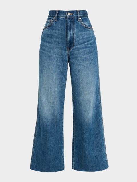 Taylor High-Rise Wide-Leg Crop Jeans