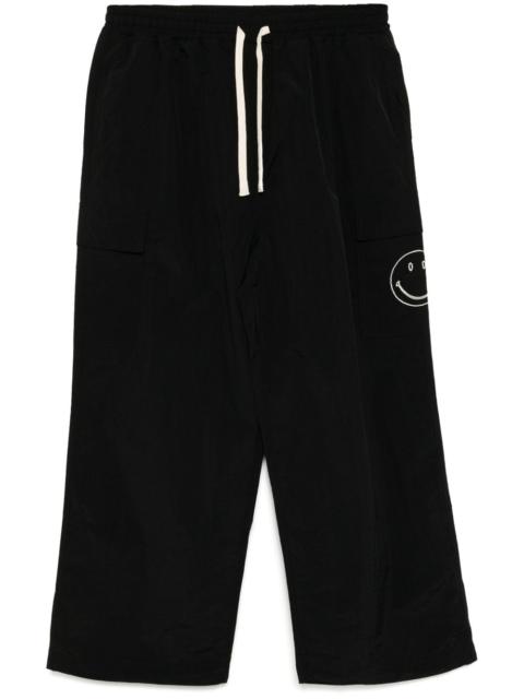 embroidered cargo trousers