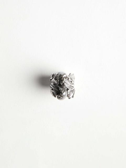 BAROQUE CASTED RING IN 18KT WHITE GOLD