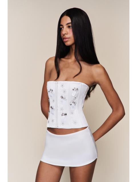 EMBELLISHED SATIN CORSET