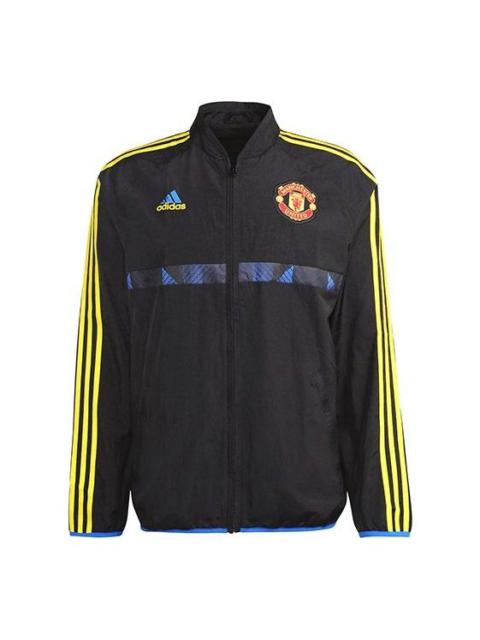adidas 21-22 Season Manchester United Soccer/Football Sports Jacket Black GR3871