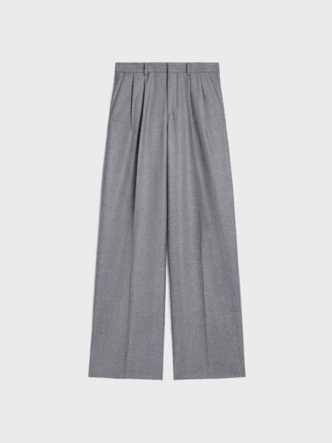 pleated trousers IN CASHMERE FLANNEL