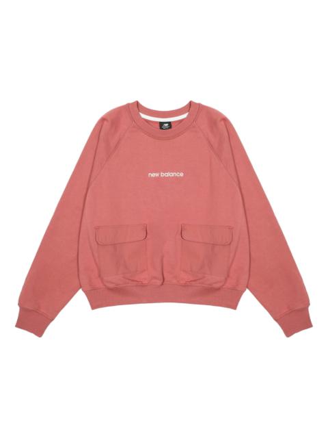 (WMNS) New Balance Casual Pocket Sweatshirt 'Rose Pink' AWT23320-MIN