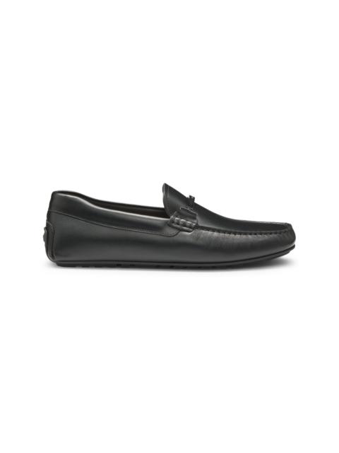 LEATHER LOAFERS WITH BRANDED HARDWARE