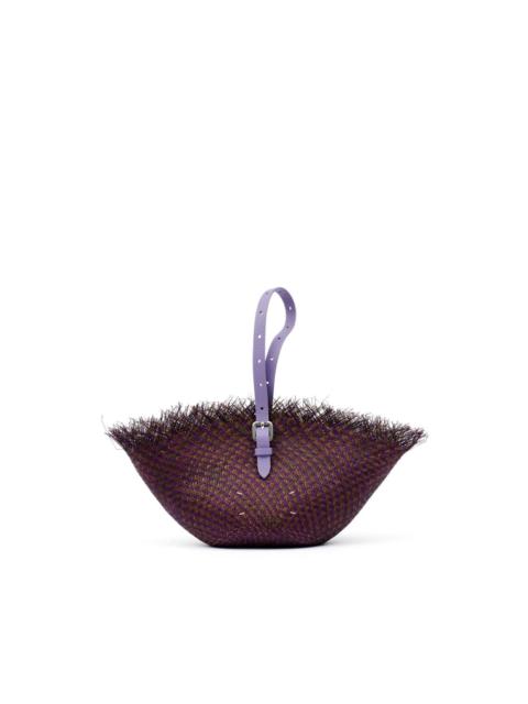 interwoven frayed tote bag