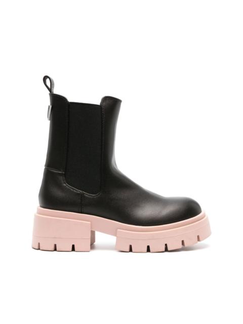 Charlotte chunky leather boots