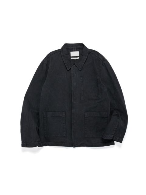 Garments Dyed Pocket Denim Jacket Black