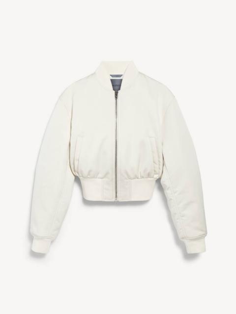 Women's Cropped Bomber Jacket in Ivory