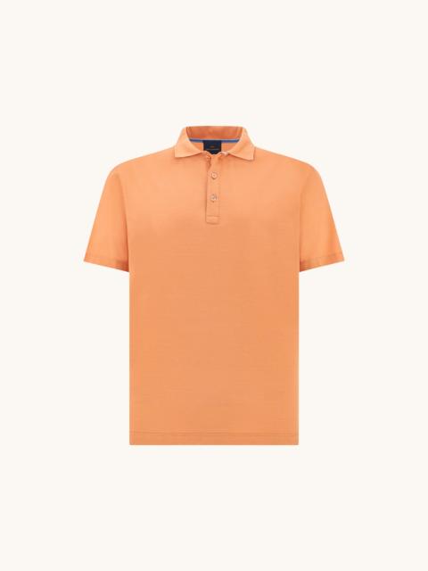 POLO SHIRT IN COTTON JERSEY WITH LINEN DETAILS