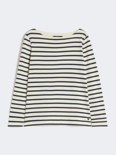 Striped cotton T-shirt - IVORY