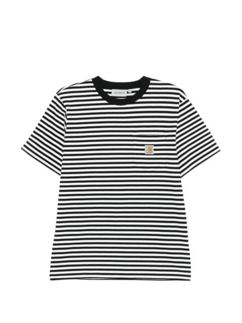 striped pocket T-shirt