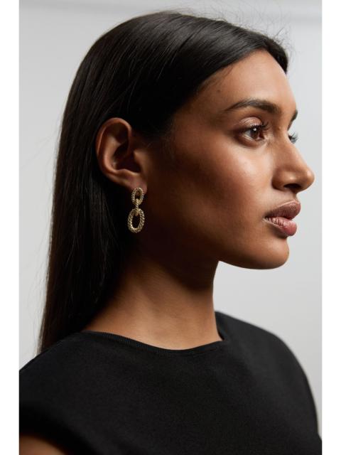 Woven Link Drop Earrings