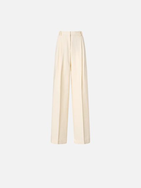 STRAIGHT-CUT TROUSERS WITH PRESSED PLEAT DETAIL