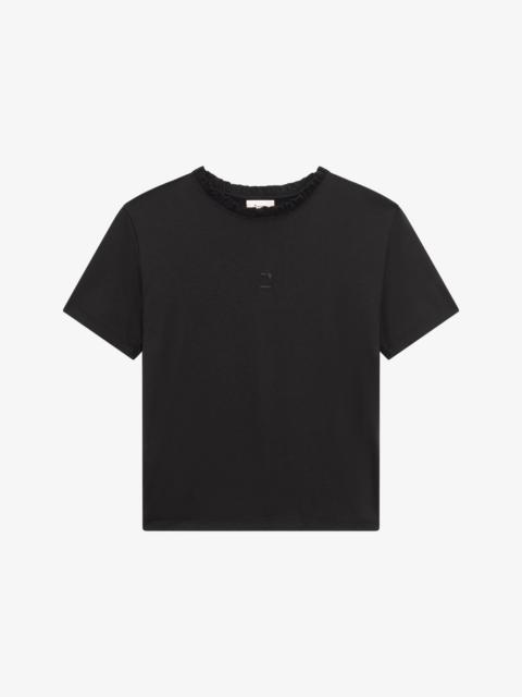 Ruffled Collar T-Shirt