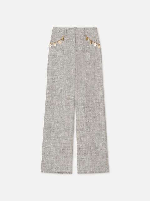 Mouline Tweed Wide-Leg Pants
