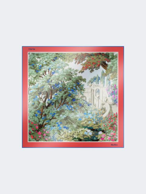 Printed silk foulard - ANTIQUE ROSE