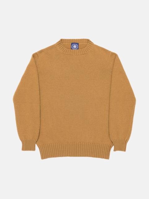 MADE-IN-SCOTLAND CAMELHAIR CREWNECK SWEATER
