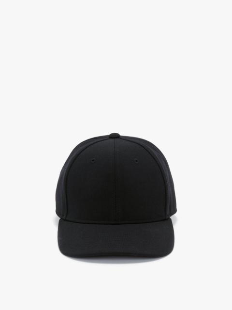 Double Wool Crepe Black Cap