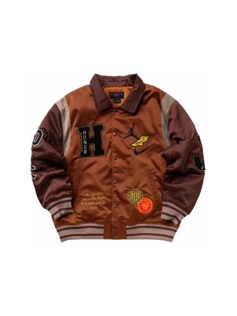 Jordan x Honor The Gift Westbrook Varsity Jacket Brown