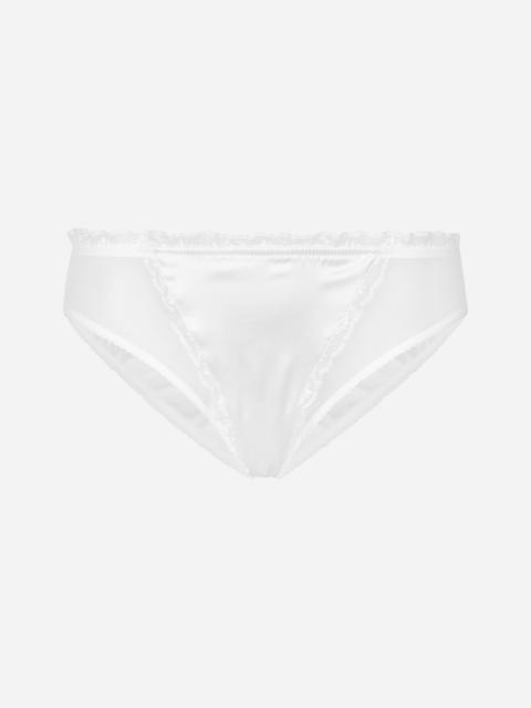 Tulle panties with satin