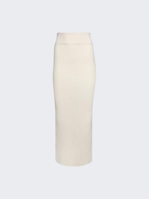 Knit Column Skirt Cream