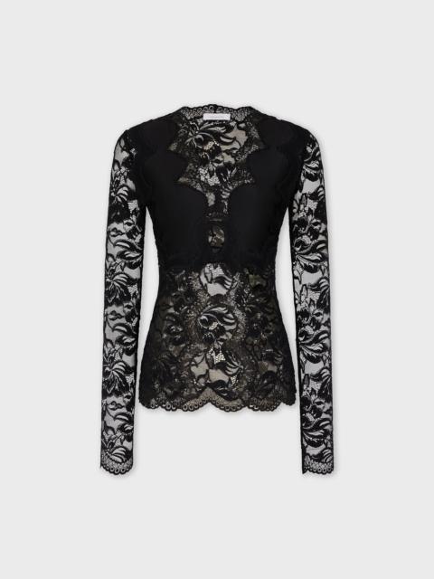LONG-SLEEVE LACE TOP