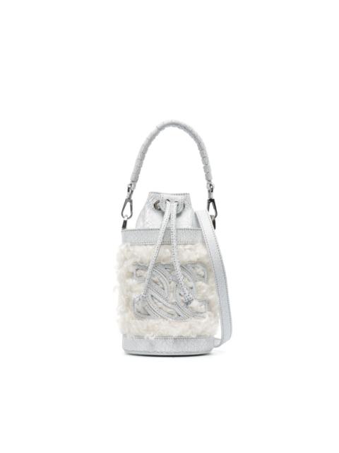 Giulia faux-shearling bucket bag