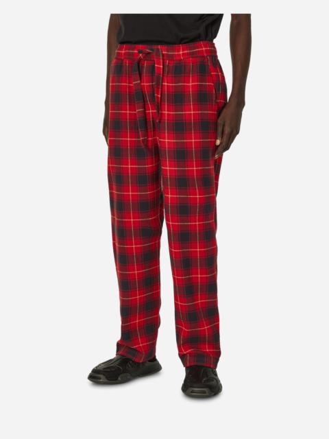 Flannel Plaid Pijamas Pants Red