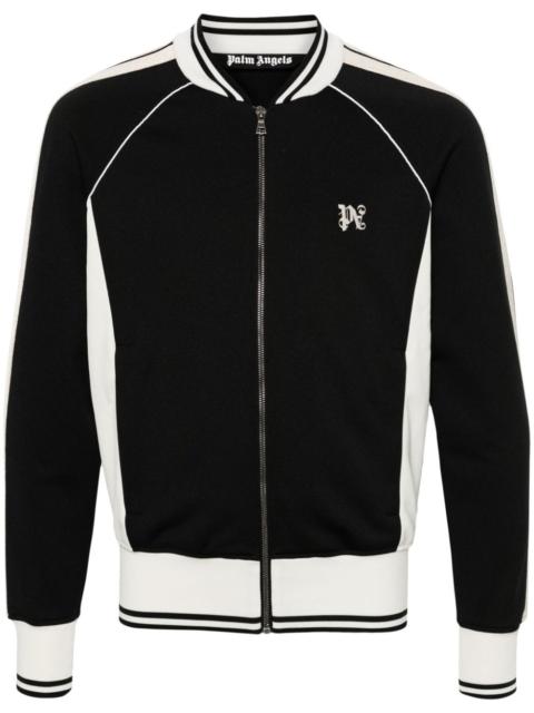 logo-embroidered bomber jacket