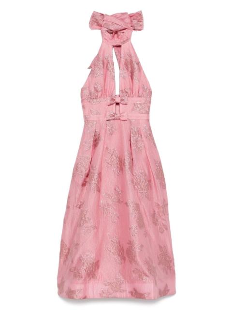 floral-embroidered dress