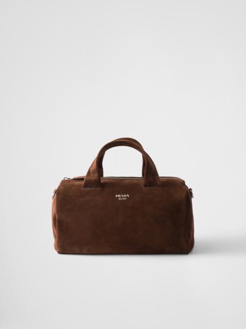 Suede duffle bag