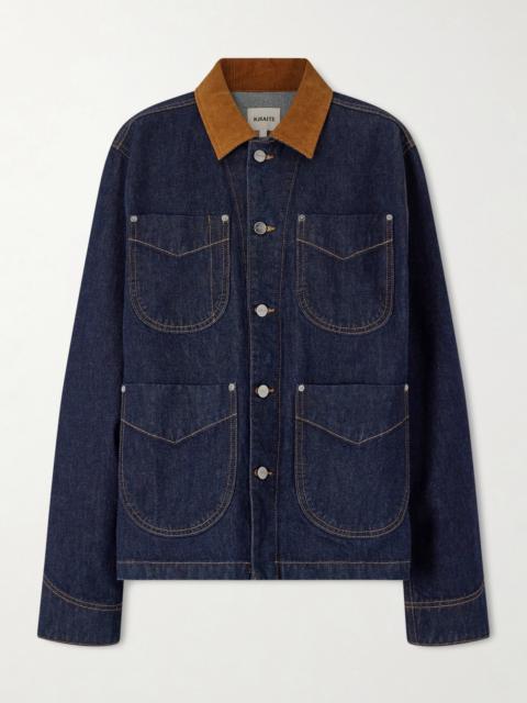 Wyatt Corduroy-trimmed Denim Jacket